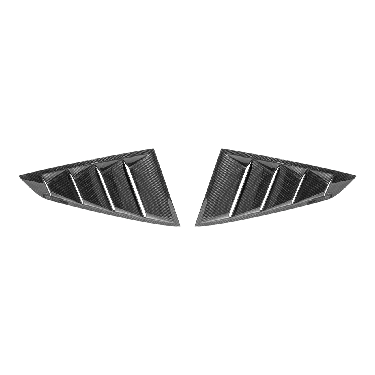 2024-Up Ford Mustang Carbon Fiber Side Quarter Window Louver Sun Shade Cover