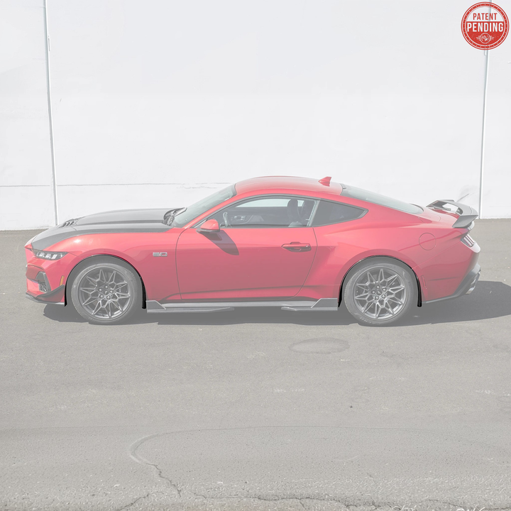 2024+ Ford Mustang DRY CARBON FIBER Fender Flares &amp; Mud Flap