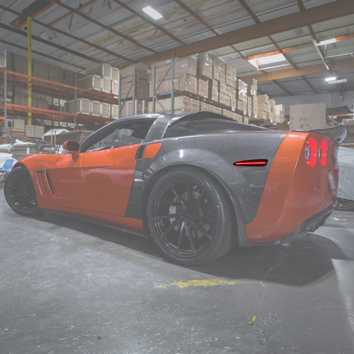 Corvette C6 Rear Red Light LED Side Markers Pair