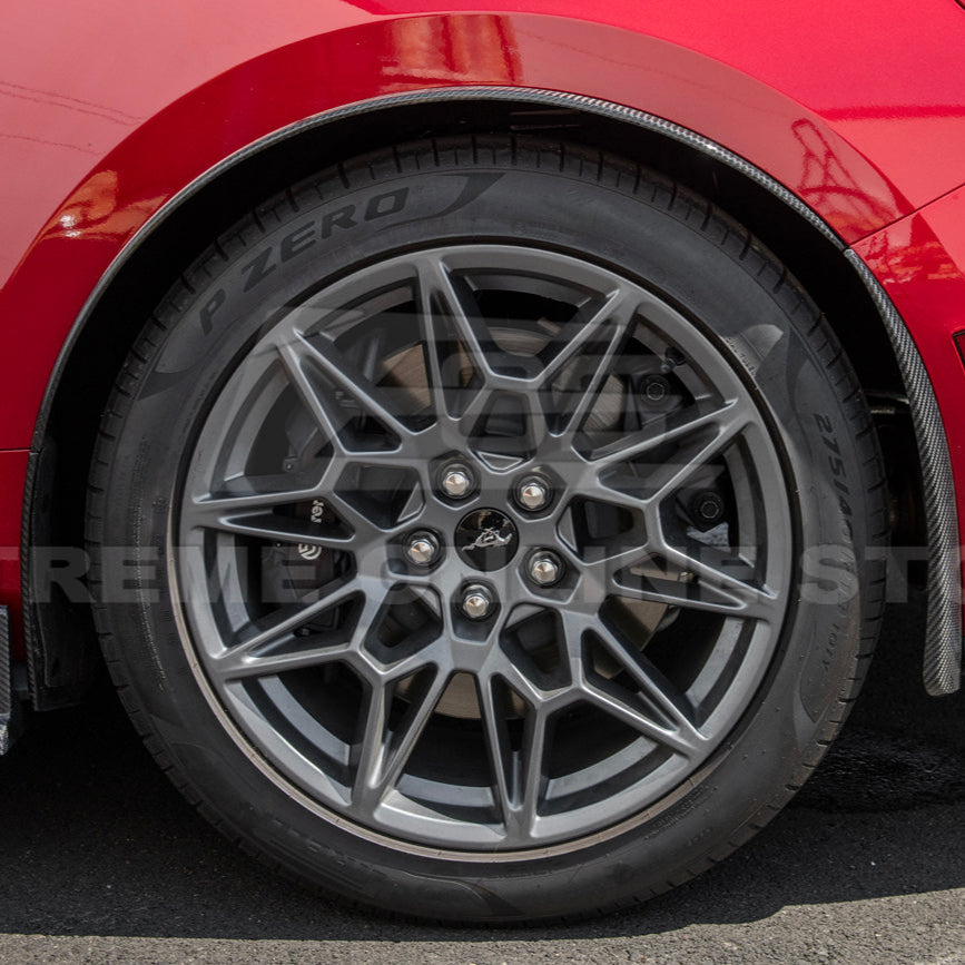 2024+ Ford Mustang DRY CARBON FIBER Fender Flares &amp; Mud Flap