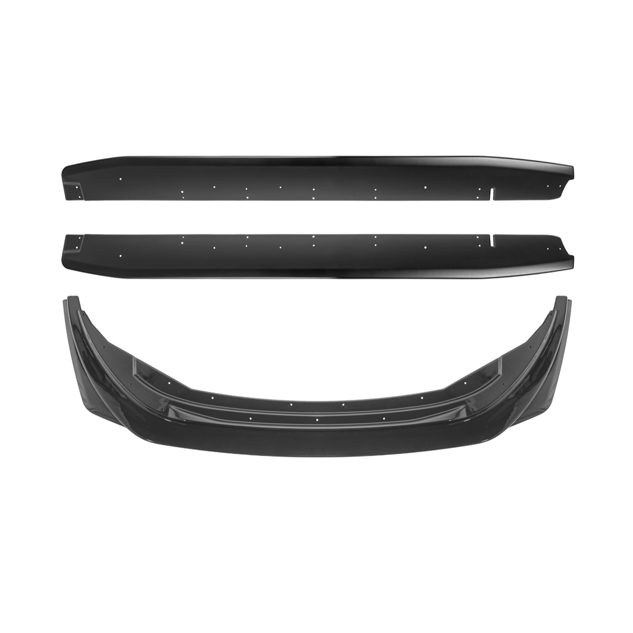 2022-Up Toyota GR86 AS Style ABS Plastic Matte Black Front Splitter Side Skirt