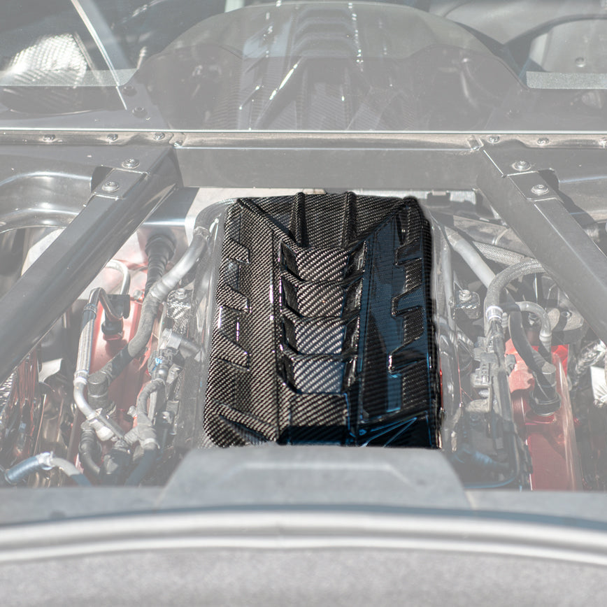 2020-Up Corvette C8 DRY CARBON FIBER LT2 Rear Engine Cover