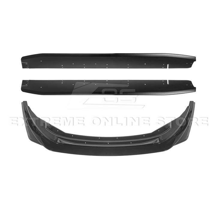 2022-Up Toyota GR86 AS Style ABS Plastic Matte Black Front Splitter Side Skirt