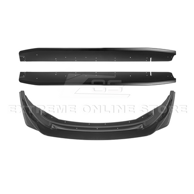 2022-Up Toyota GR86 AS Style ABS Plastic Matte Black Front Splitter Side Skirt