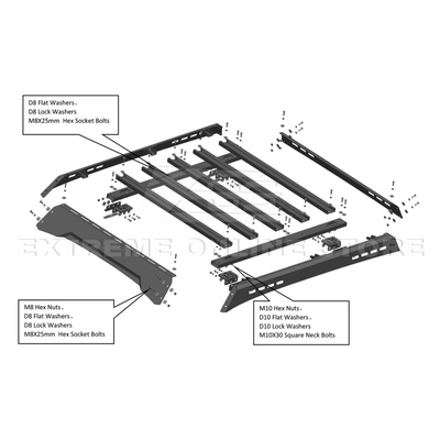 2024-Up Toyota Tacoma Top Roof Rack Cargo Carrier