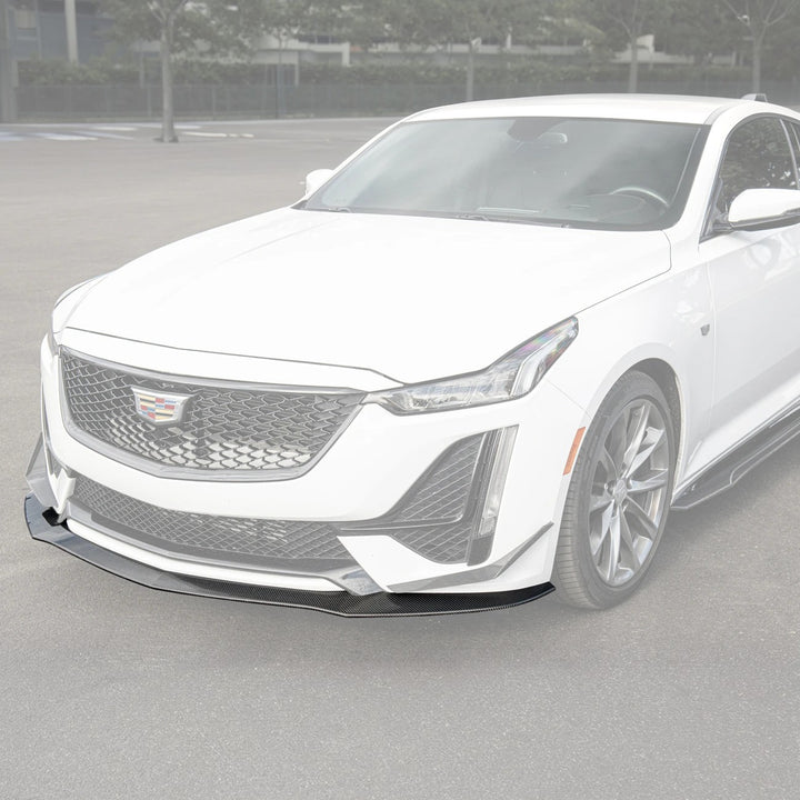 2020-24 Cadillac CT5-V Blackwing Package Style Carbon Fiber Front Lip Splitter Canards
