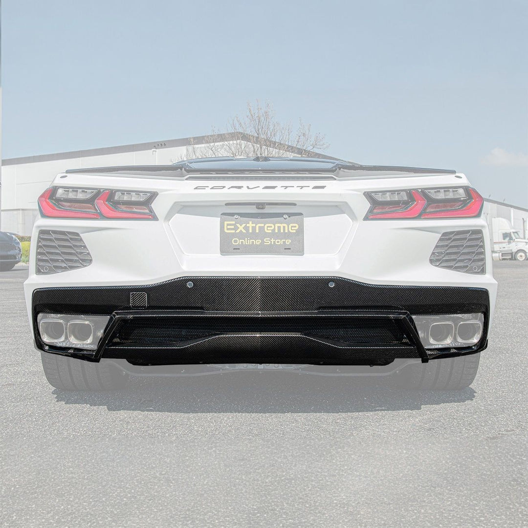 Corvette C8 Carbon Fiber Rear Bumper Lower Diffuser