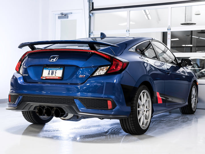 AWE Touring Edition Exhaust for 10th Gen Civic Si Coupe / Sedan (includes Front Pipe) - Dual Diamond Black Tips
