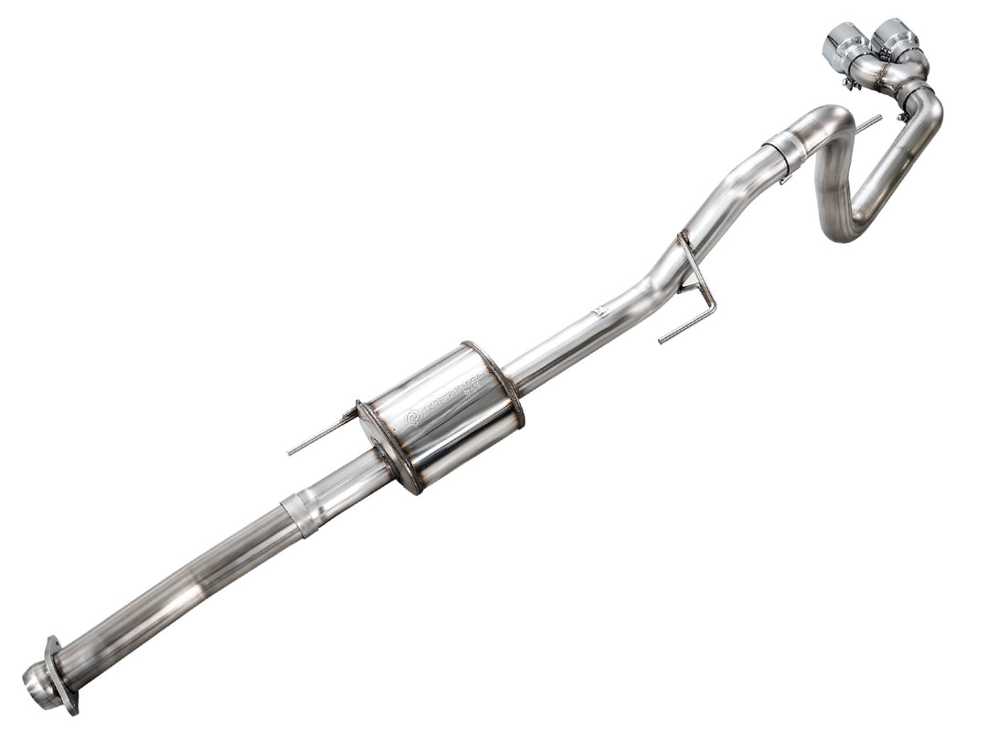 AWE 0FG Dual Side Exit Exhaust for Ford F-150 Regular Cab - 4.5" Chrome Silver Tips