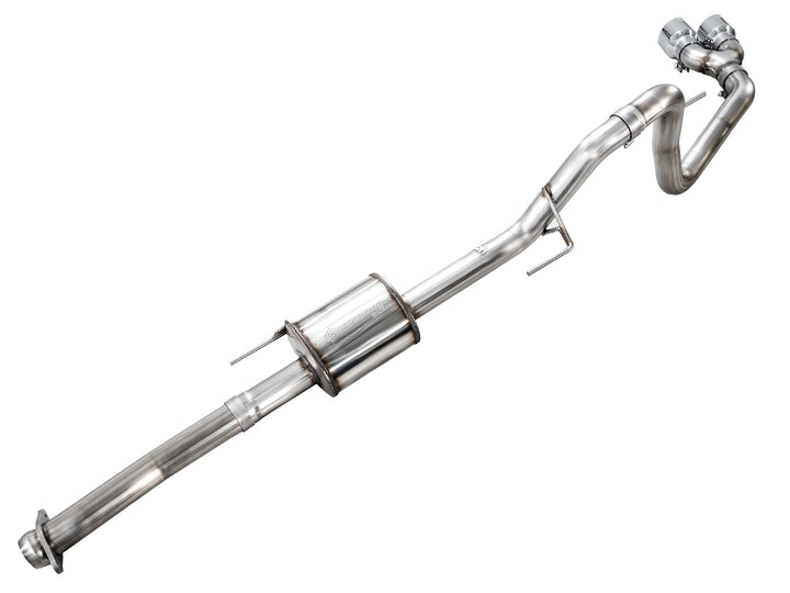 AWE 0FG Dual Side Exit Exhaust for Ford F-150 Regular Cab - 4.5" Chrome Silver Tips