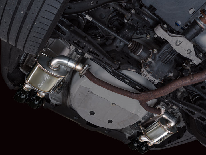AWE Touring Edition Axleback Exhaust for VB Subaru WRX - Diamond Black Tips