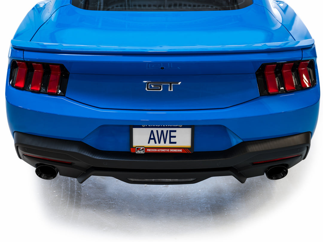 AWE Track Edition Exhaust for S650 Ford Mustang GT Fastback - Dual Diamond Black Tips