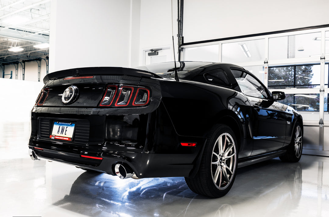 AWE Touring Edition Axle-back Exhaust for the S197 Ford Mustang GT - Chrome Silver Tips
