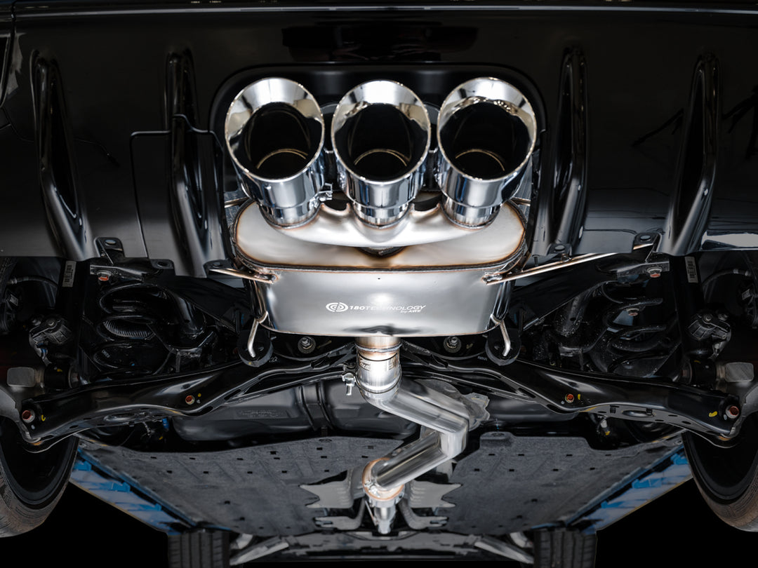 AWE Touring Edition Exhaust for FL5 Civic Type R - Triple Chrome Silver Tips
