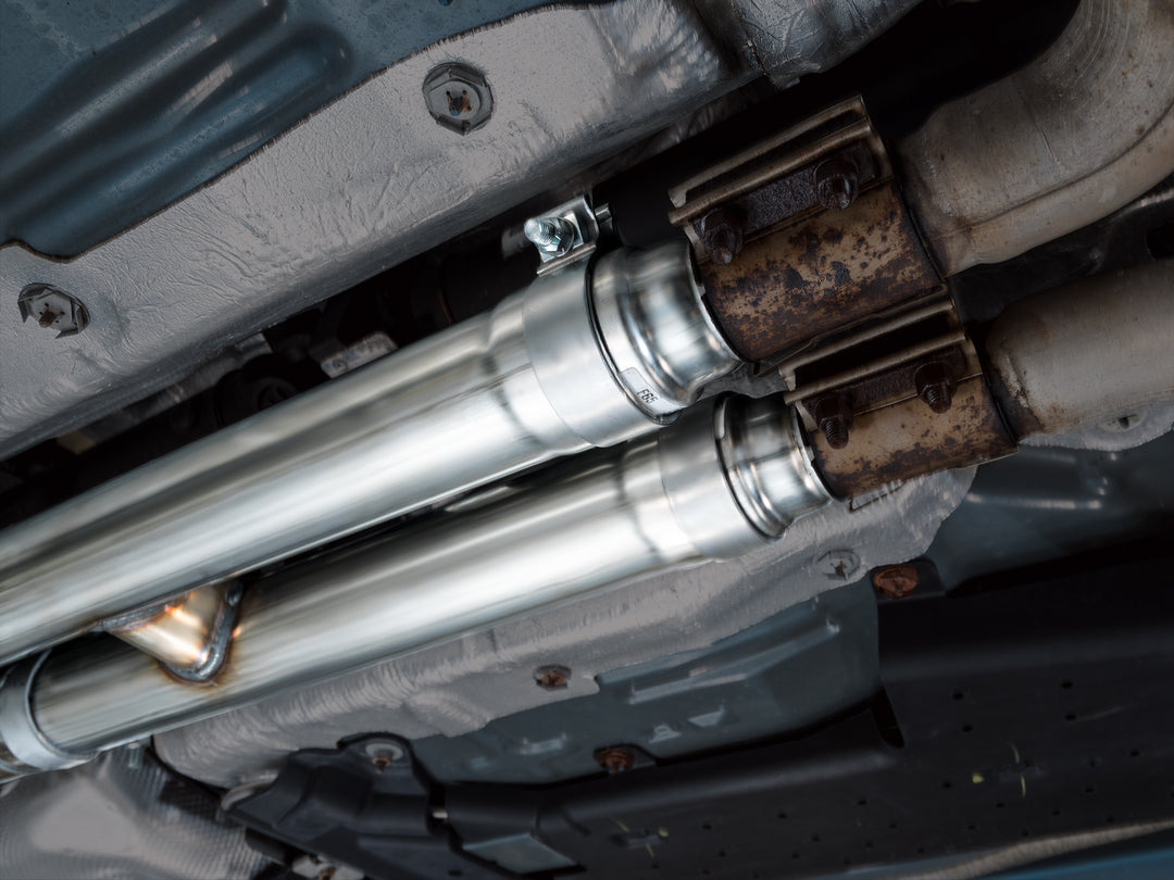 AWE SwitchPath™ Exhaust for Ford Mustang S550 Mach1 - Quad Diamond Black Tips