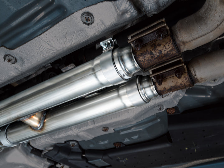 AWE SwitchPath™ Exhaust for Ford Mustang S550 Mach1 - Quad Diamond Black Tips