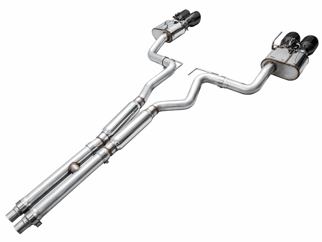 AWE SwitchPath™ Exhaust for S650 Ford Mustang Dark Horse - Quad Diamond Black Tips