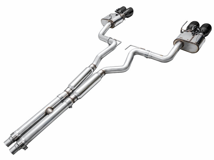 AWE SwitchPath™ Exhaust for S650 Ford Mustang Dark Horse - Quad Diamond Black Tips