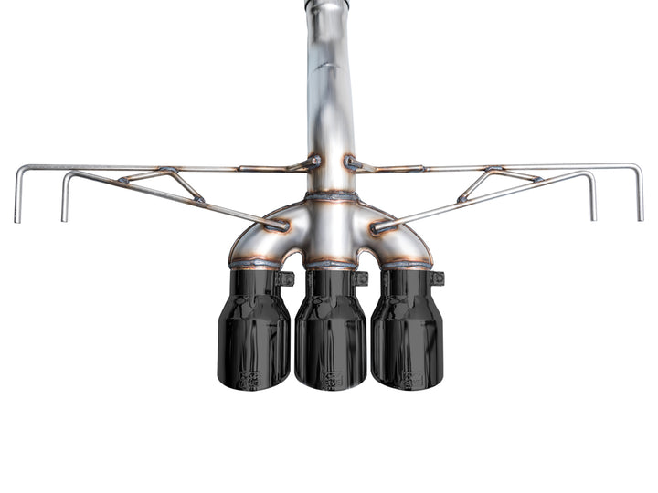 AWE Track Edition Exhaust for FL5 Civic Type R - Triple Diamond Black Tips