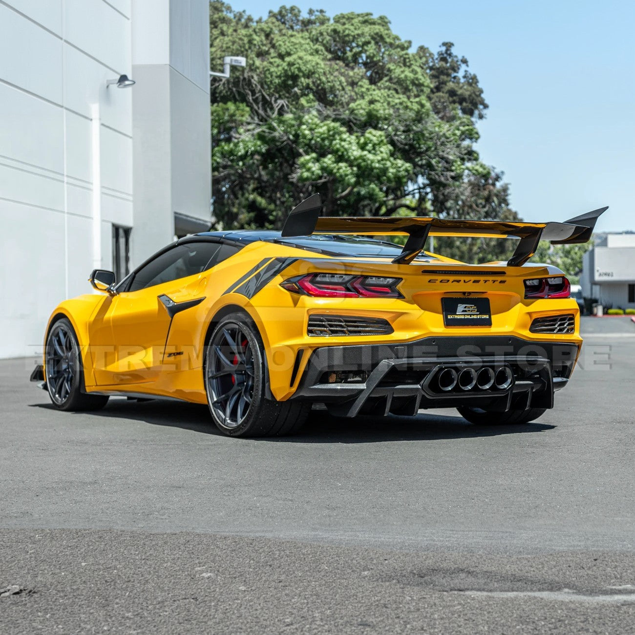 Z06 Rear 2023-Up Corvette C8 Z06 Rear Bumper Finned Diffuser