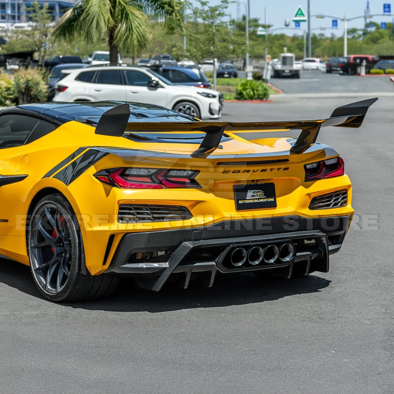 2023-Up Corvette C8 Z06 Rear Bumper Finned Diffuser