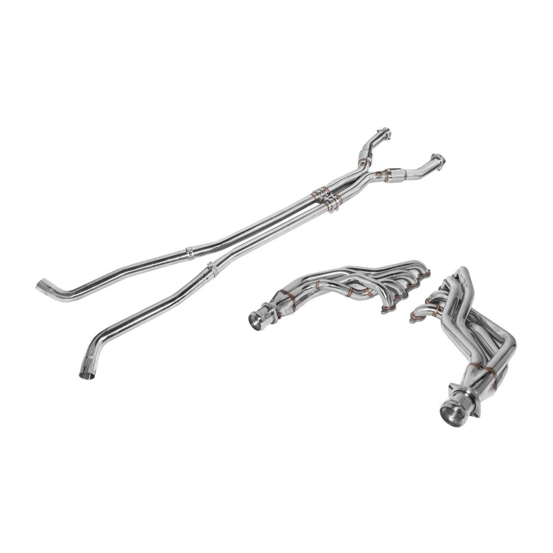 2009-2014 Cadillac CTS-V Long Tube Headers &amp; Resonated Mid Pipe