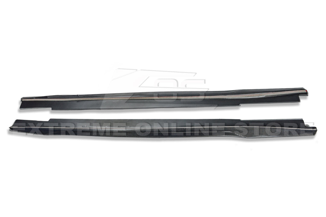 2016-19 Cadillac CTS-V Carbon Fiber Front Splitter Wheel Arch&amp; Side Skirts Rockerst