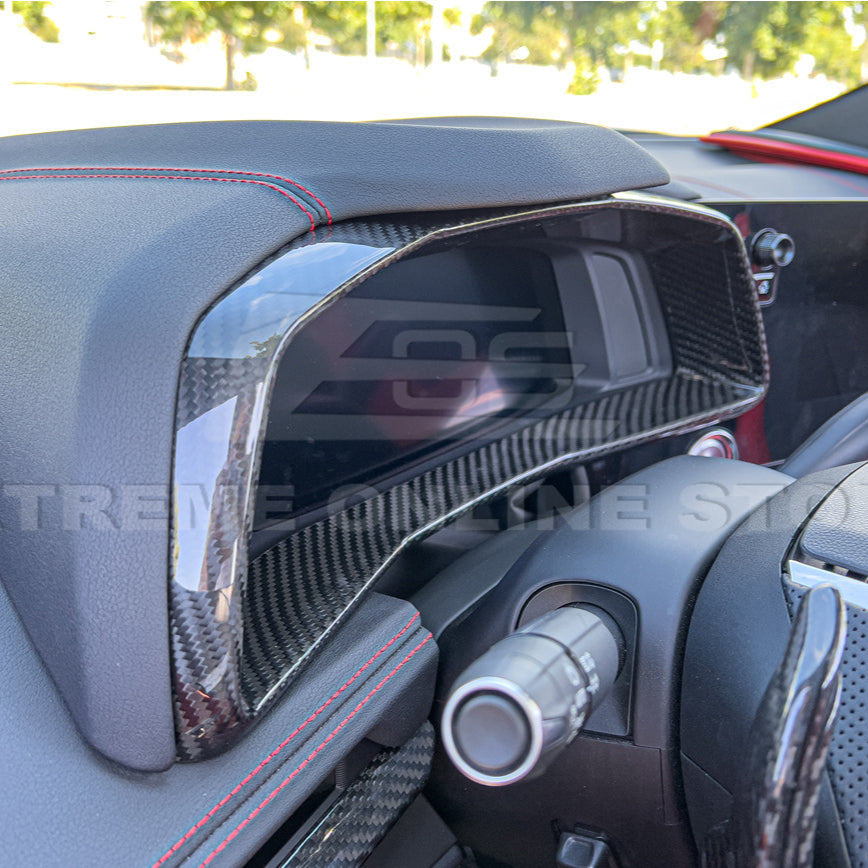 Corvette C8 DRY CARBON FIBER Gauge Cluster Cover