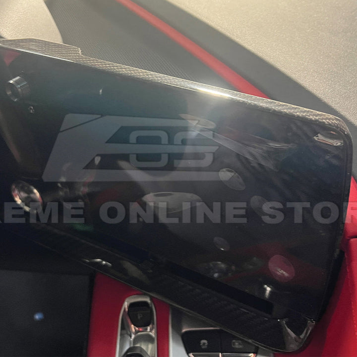 Corvette C8 DRY CARBON FIBER Radio GPS Navigation Screen Cover