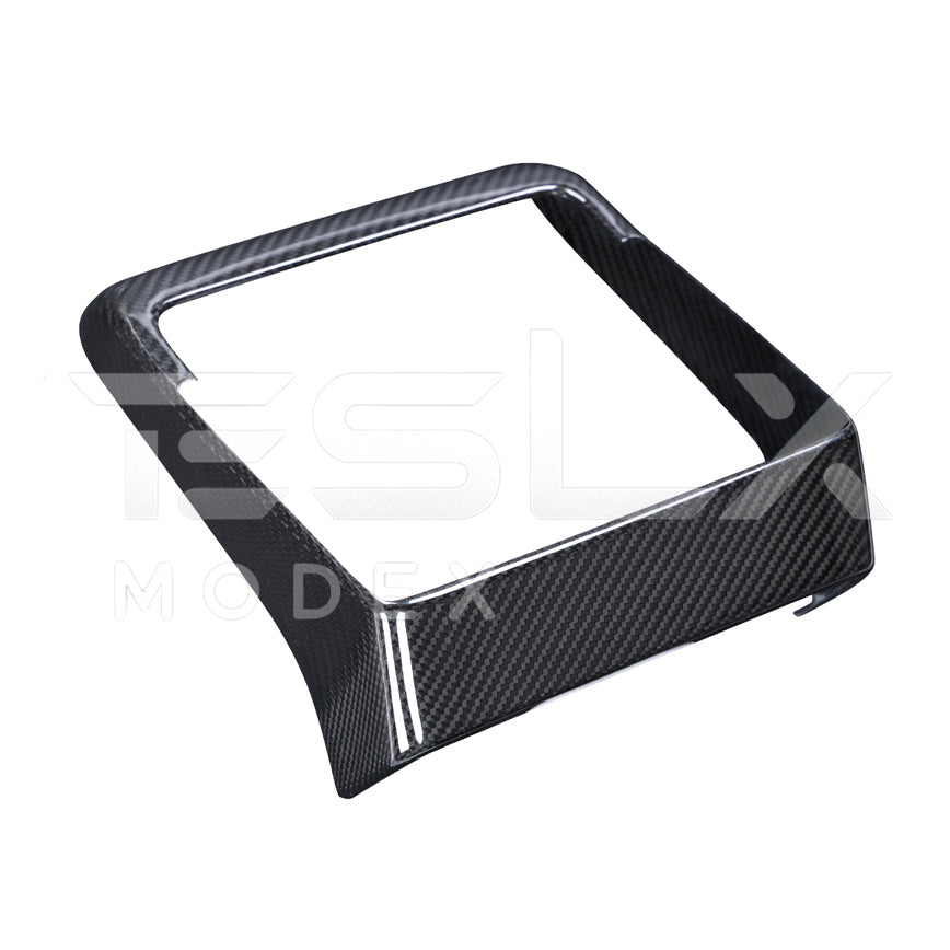 2024-Up Tesla Model 3 Carbon Fiber Interior Rear Display Frame Cover