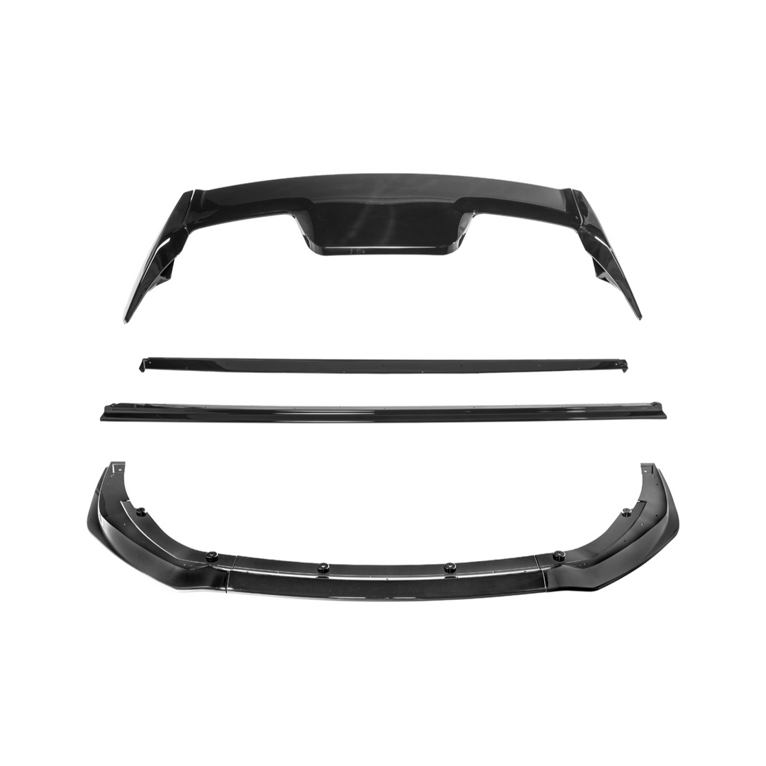 2025-Up Toyota GR Corolla Glossy Black Front Lip Side Skirts Rear Wing Spoiler