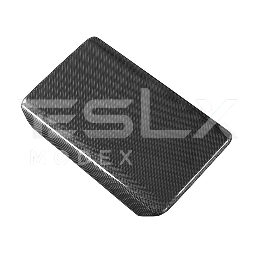 2020-Up Tesla Model 3 &amp; Y Carbon Fiber Interior Center Armrest Cover