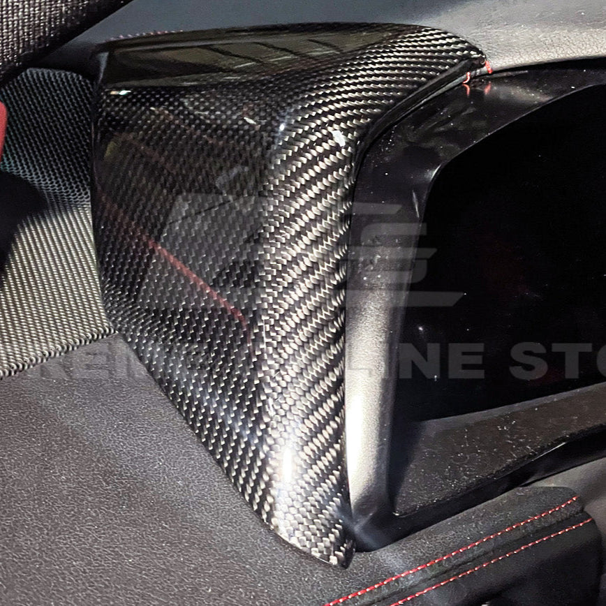 Corvette C8 DRY CARBON FIBER Upper Dashboard Instrument Side Panel Cover