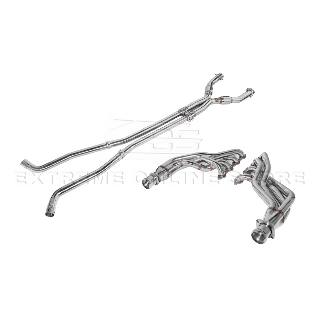 2009-2014 Cadillac CTS-V Long Tube Headers &amp; Resonated Mid Pipe