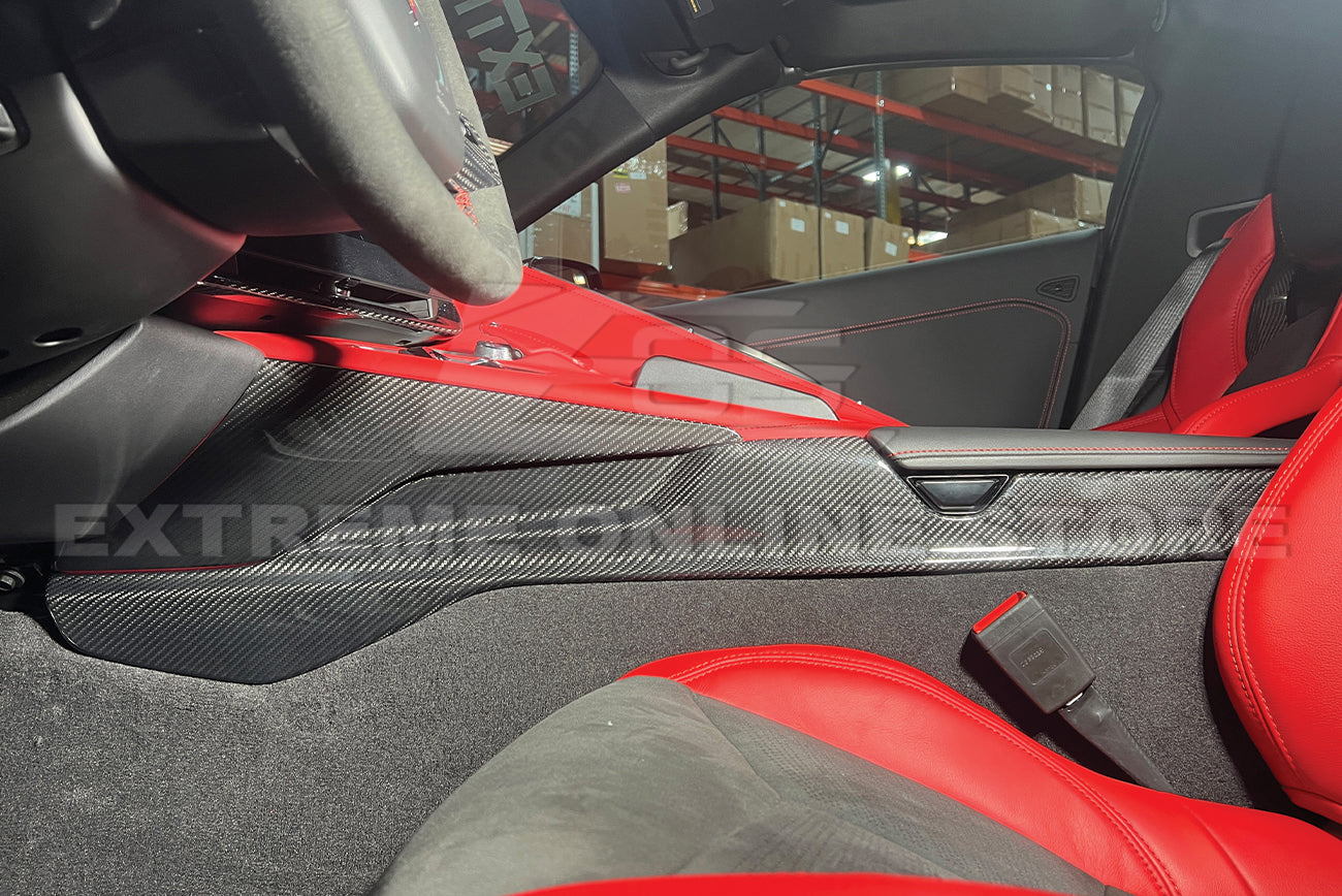 Corvette C8 Carbon Fiber Center Console Side Panel Trim Vent Cover