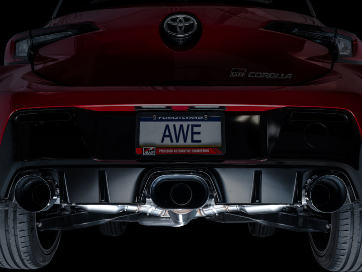 AWE Touring Edition Exhaust for GR Corolla - Diamond Black Tips