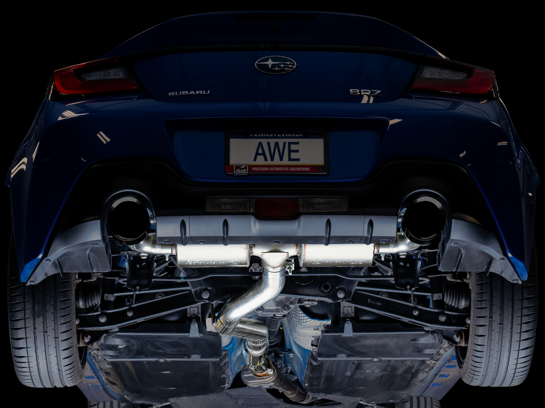 AWE Touring Edition Exhaust for Subaru BRZ / Toyota GR86 / Toyota 86 / Scion FR-S - Diamond Black Tips