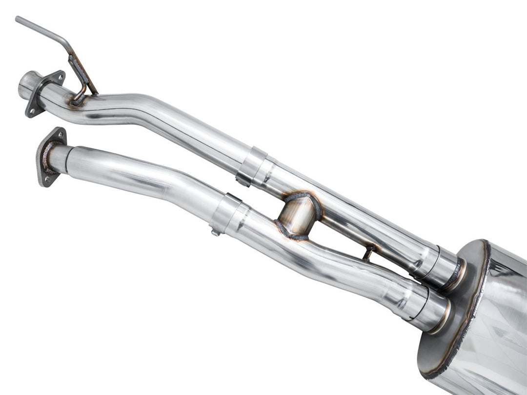 AWE 0FG Exhaust with BashGuard for 3rd Gen Tacoma - Dual Chrome Silver Tips