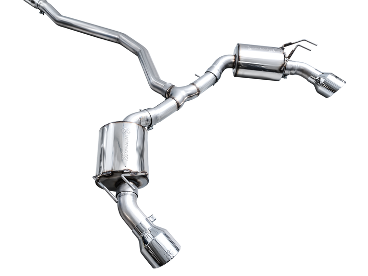 AWE Touring Edition Exhaust for FE1 Civic Si/DE4 Acura Integra - Chrome Silver Tips