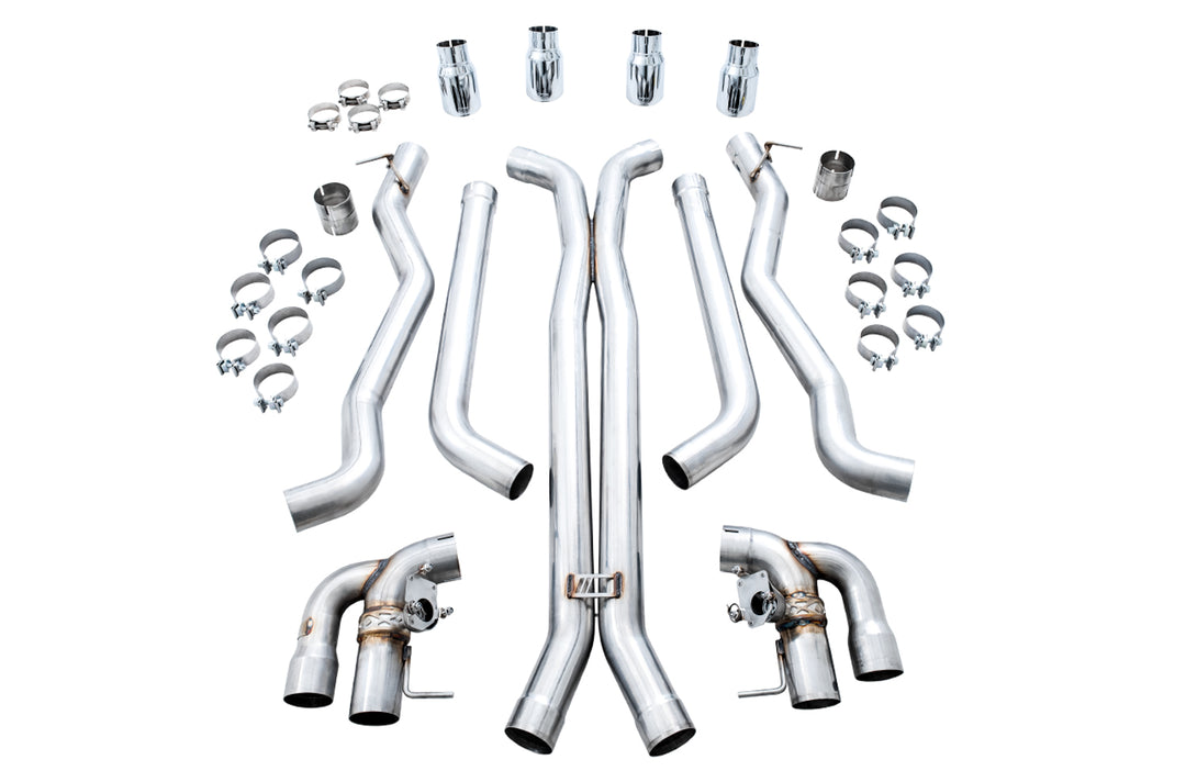 AWE SwitchPath™ Catback Exhaust for BMW F90 M5 - Chrome Silver Tips