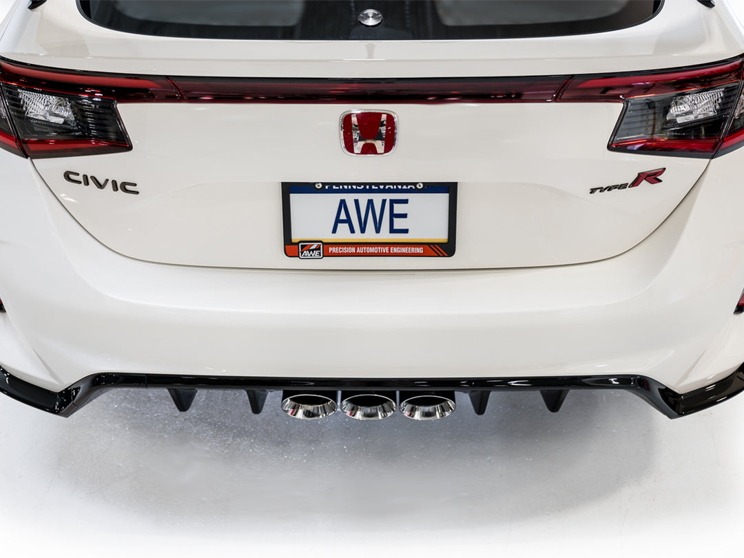 AWE Touring Edition Exhaust for FL5 Civic Type R - Triple Chrome Silver Tips
