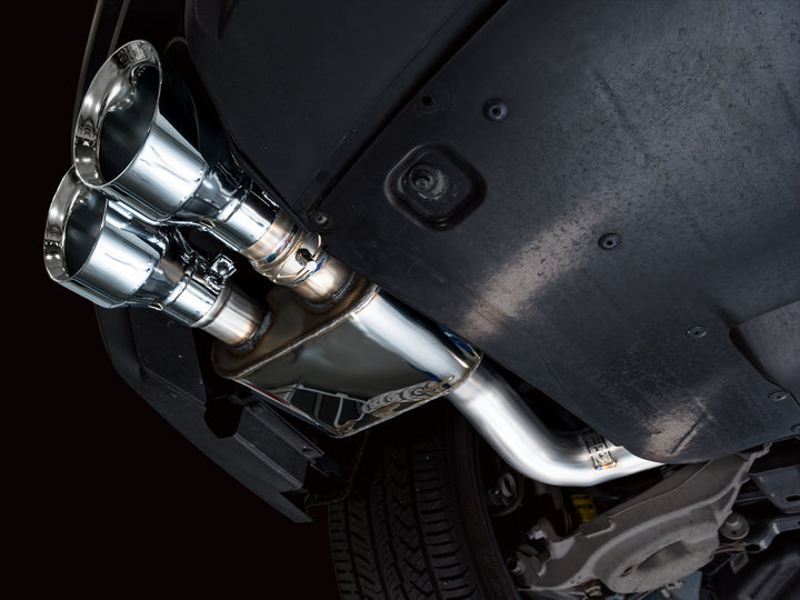 AWE SwitchPath™ Exhaust for Ford Mustang S550 Mach1 - Quad Chrome Silver Tip