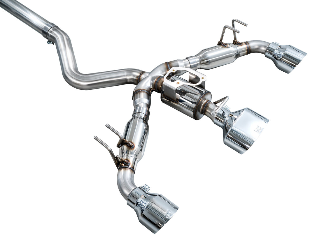 AWE Track Edition Exhaust for GR Corolla - Chrome Silver Tips