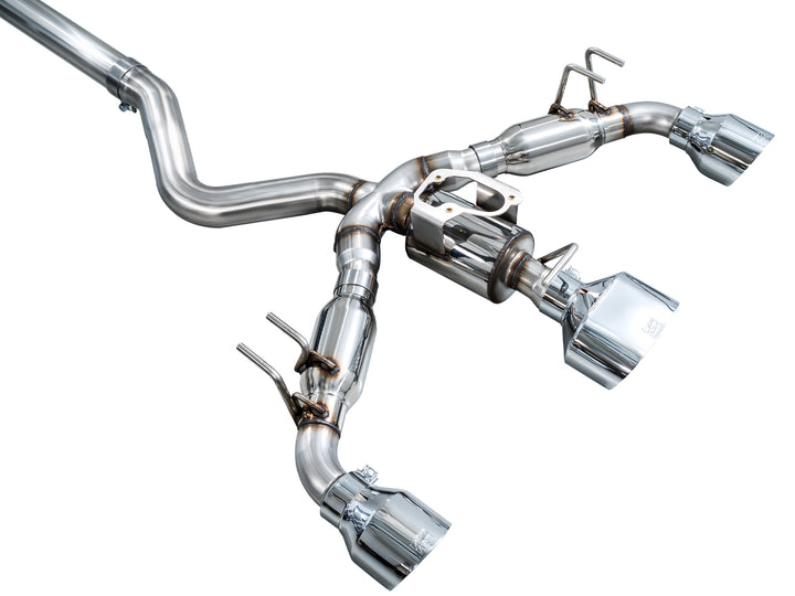 AWE Track Edition Exhaust for GR Corolla - Chrome Silver Tips