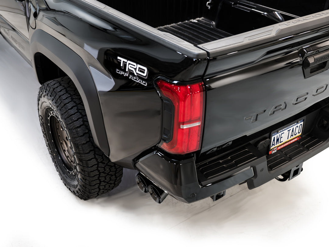 AWE 0FG Exhaust for 4th Gen Toyota Tacoma - Dual Diamond Black Tips
