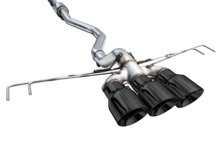 AWE Track Edition Exhaust for FL5 Civic Type R - Triple Diamond Black Tips