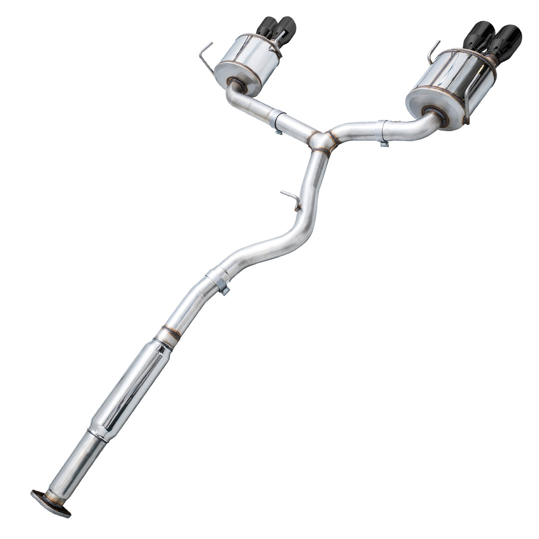 AWE Touring Edition Exhaust for VA STI / GV WRX / GV STI Sedan - Diamond Black Quad Tips (102mm)