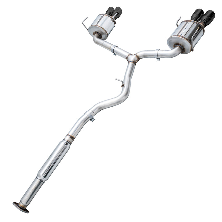 AWE Touring Edition Exhaust for VA STI / GV WRX / GV STI Sedan - Diamond Black Quad Tips (102mm)