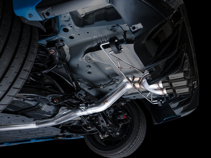 AWE Track Edition Exhaust for FL5 Civic Type R - Triple Diamond Black Tips