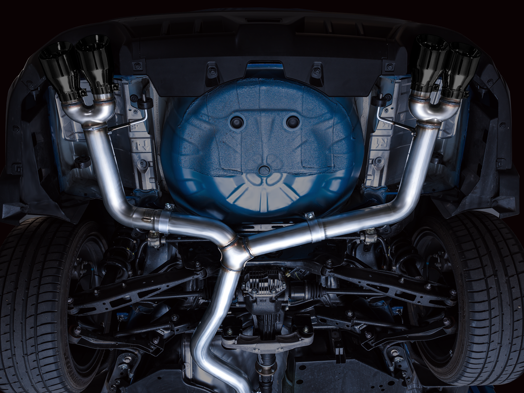 AWE Track Edition Exhaust for VB Subaru WRX - Diamond Black Tips